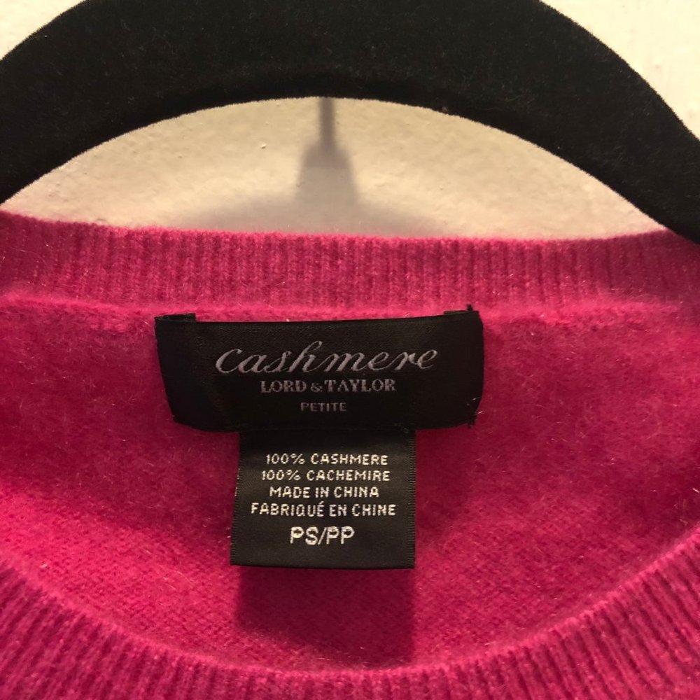 Pink Lord & Taylor Cashmere Shell - Picture 3 of 3